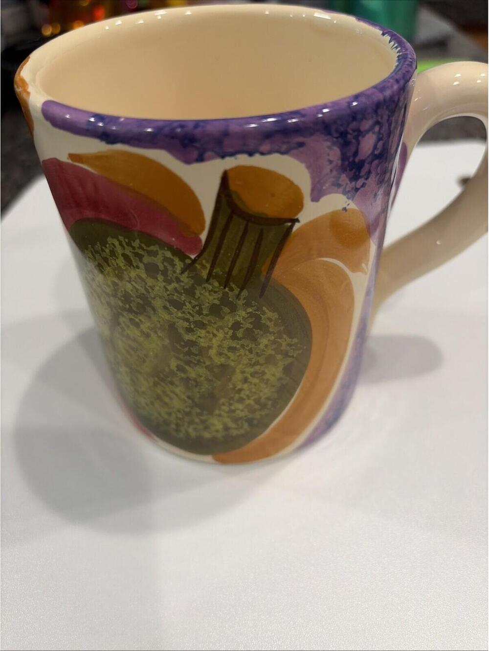 Starbucks Coffee Mug Ciao Italya by Bellini Handpainted Italy - Fruit/ Vegetable